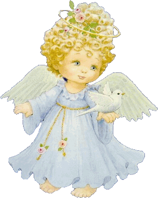 an angel with a dove